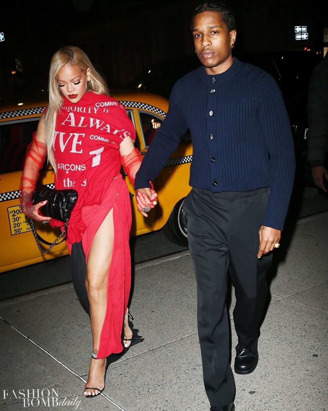 trend-bomb-couple:-rihanna-stepped-out-for-date-night-time-with-a$ap-rocky-in-a-comme-des-garcon-look-with-a-gucci-bag,-and-amina-muaddi-sandals